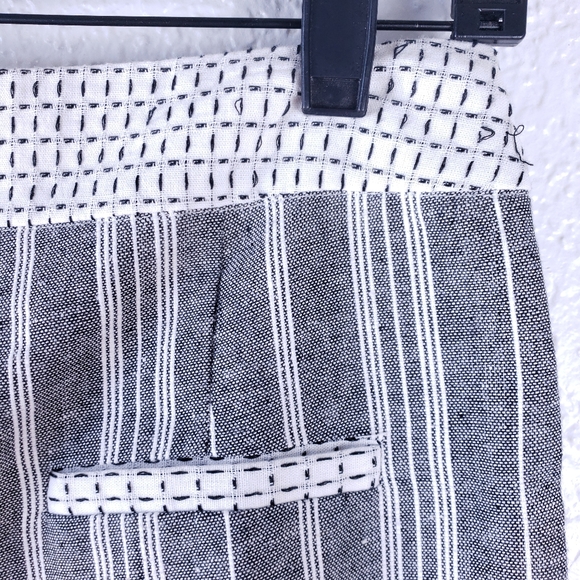 ENGLISH FACTORY Stripe Linen Blend Wide Leg Pants - Picture 9 of 11